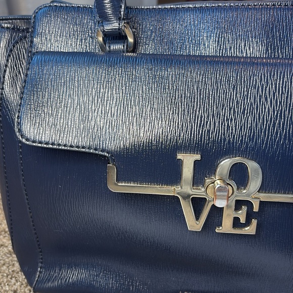 BN!!!!!!!! Authentic Moschino Love Navy Blue Women's Bag DUO!!!!! - Picture 3 of 16